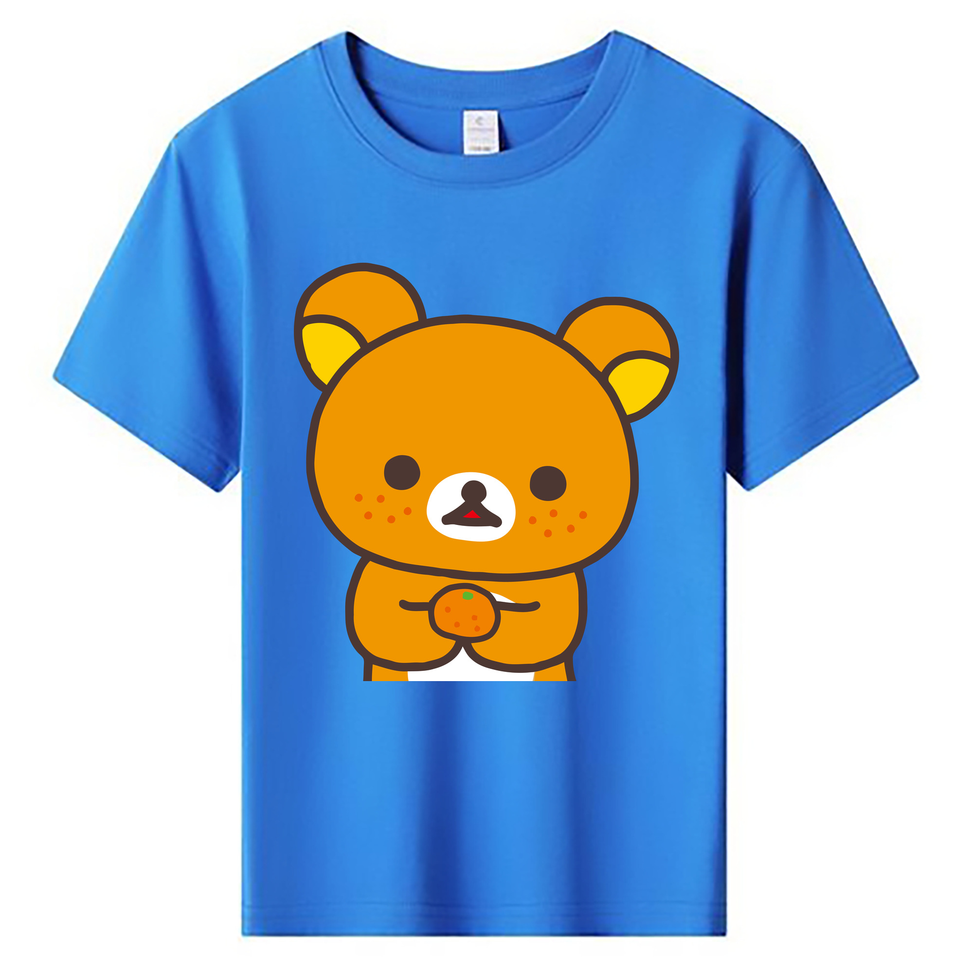 （画像用） リラックマ リラックマ キイロイトリ Rilakkuma Korilakkuma Kiiroitori 綿100％キッズTシャツ（フロントプリント）
